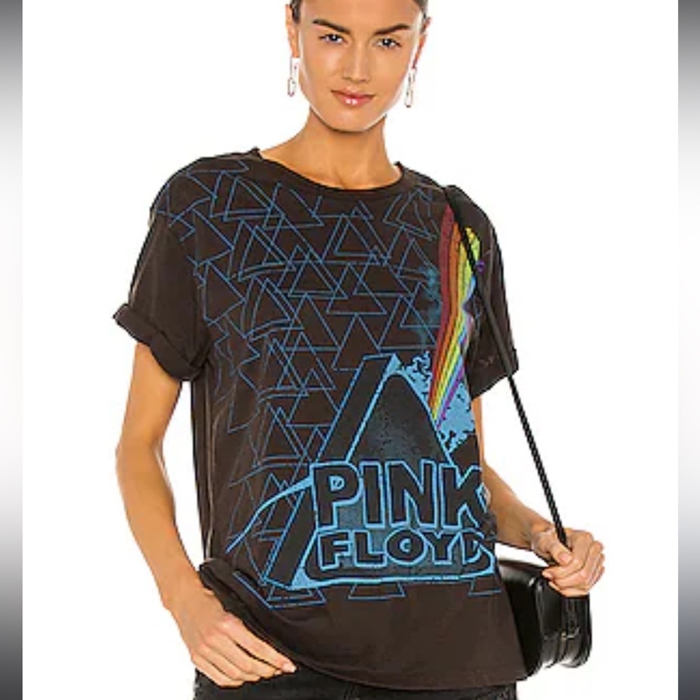 Chaser Women’s Pink Floyd Dark Side of the Moon T-Shirt Black Size S NWT!​